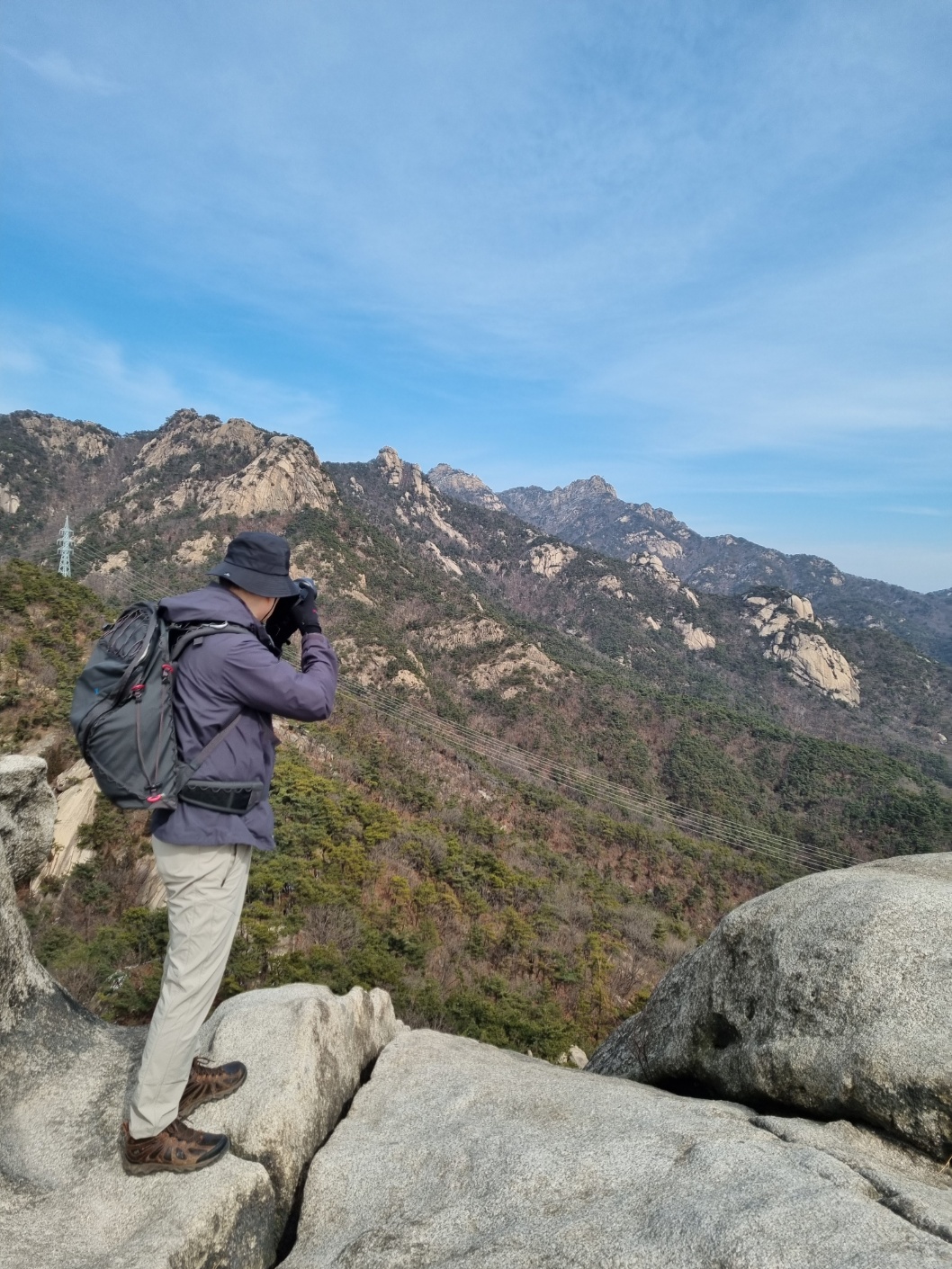 在韓日本人 北韓山チョクトリ峰 写真撮影